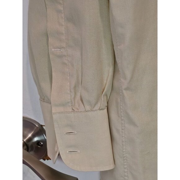 Vintage John W. Nordstrom Men's Beige Long Sleeve Button-Up Shirt Size 16-33 - Picture 8 of 13